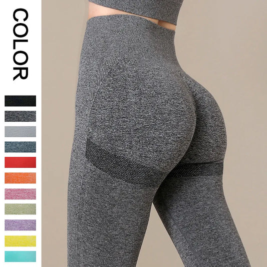 Fitness Women Sport Seamless Leggings High Waist Elastic Yoga Fitness clothes Gym Jogging Quick Dry Push Up Slim Pants Female